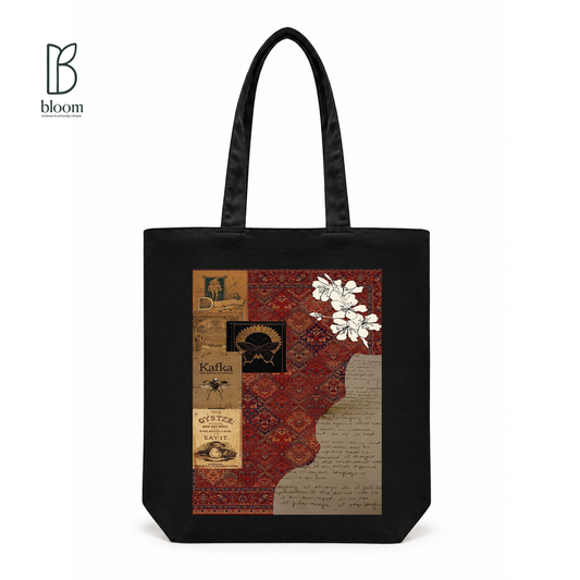 Kafka Metamorphosis canvas tote bag - Regular Black | Bloom Bags BD