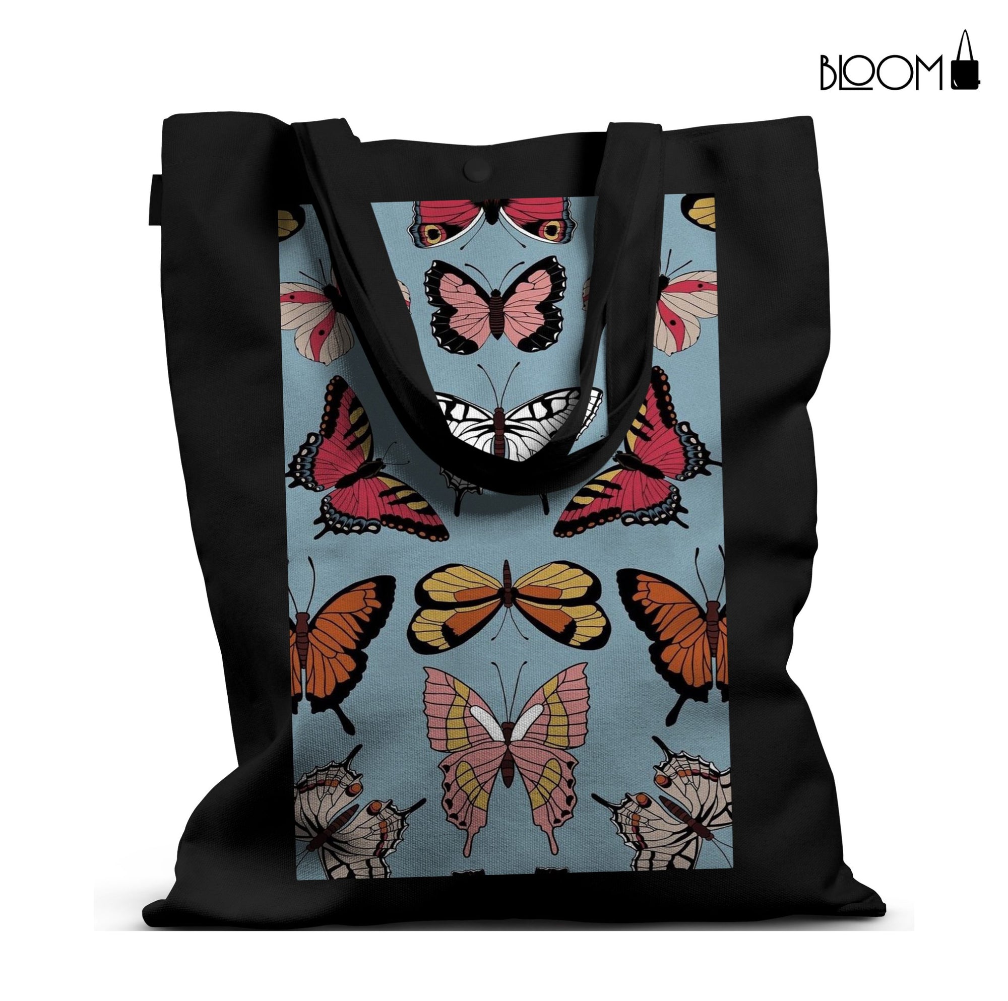 Noir Butterfly Dream Tote Bag
