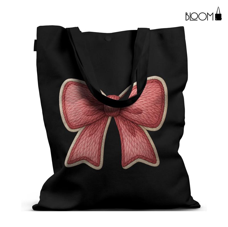 Blush Bow – Elegant Minimal Pink Ribbon Tote Bag