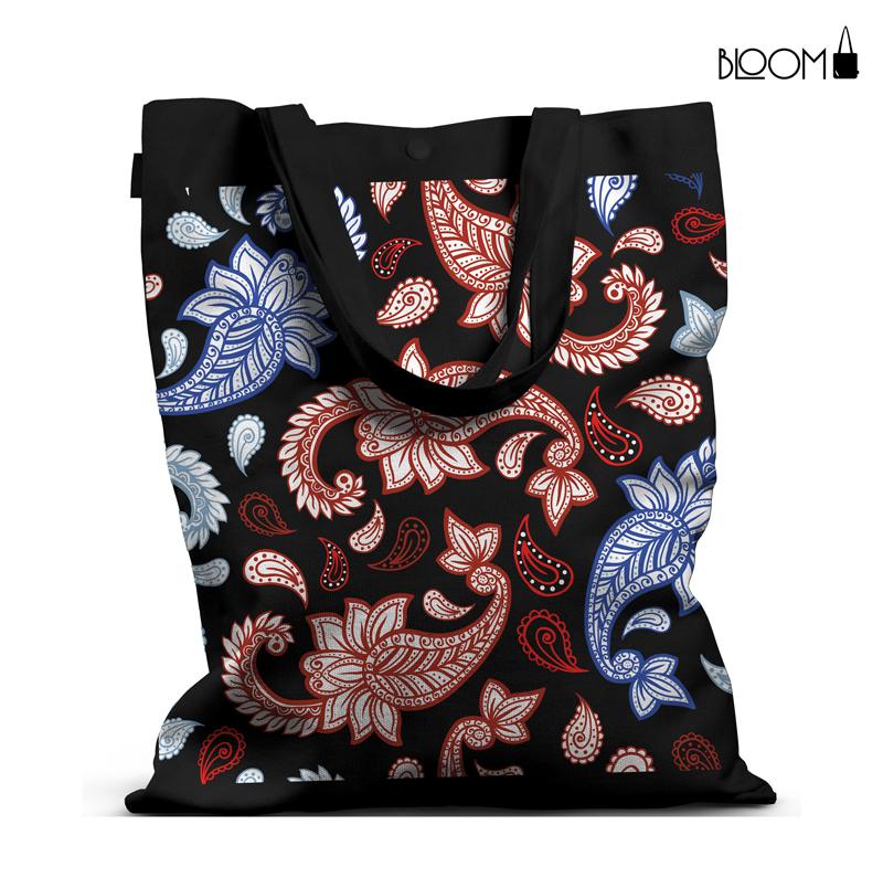 Classic Paisley – Red & Blue Heritage Print Tote