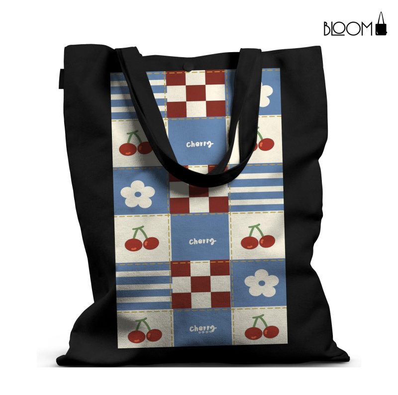 Blue Cherry Tote Bag