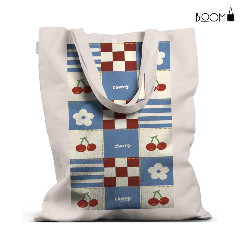 Blue Cherry Tote Bag