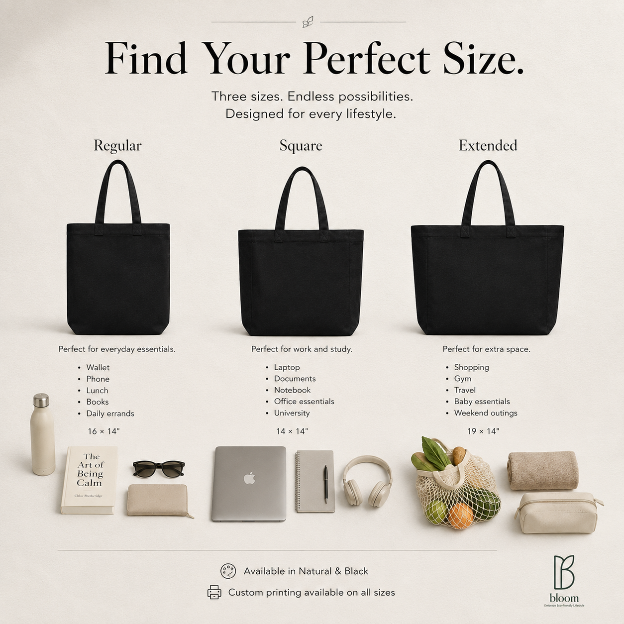 Custom Print Design — Your Photo, Logo, or Artwork on a Tote