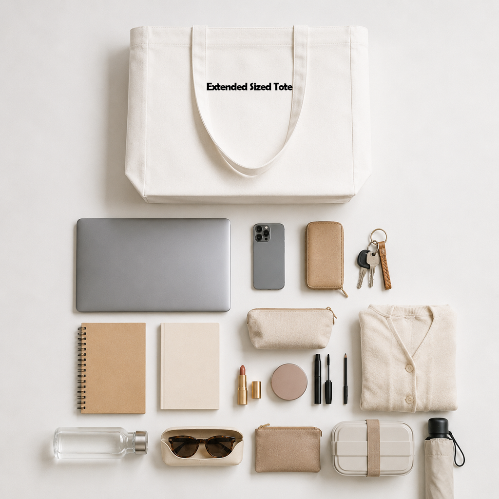 Extended tote bag - items that fit
