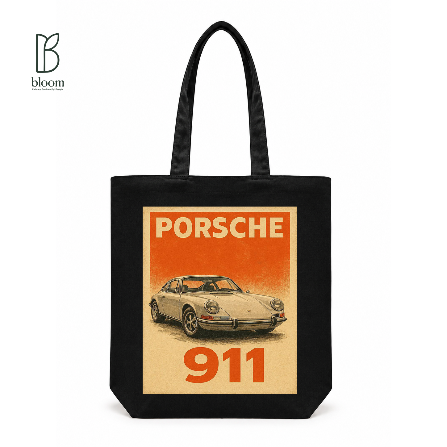 Vintage 911 Canvas Tote Bag - Regular Black | Bloom Bags BD