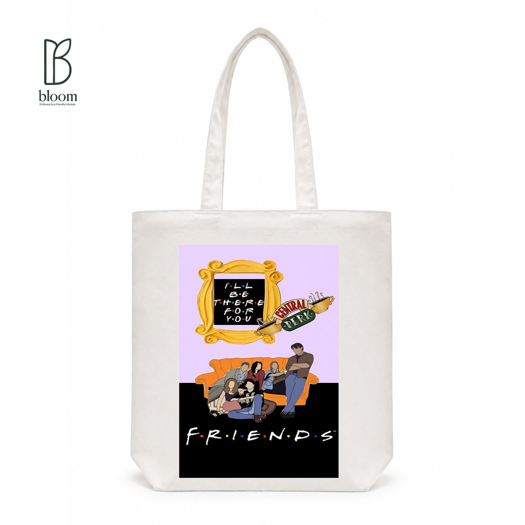 I'll Be There canvas tote bag - Regular White | Bloom Bags BD
