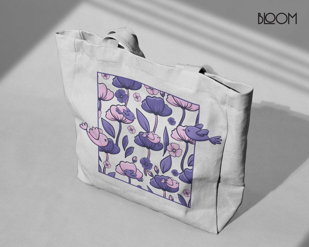 Lavender Birds & Blooms