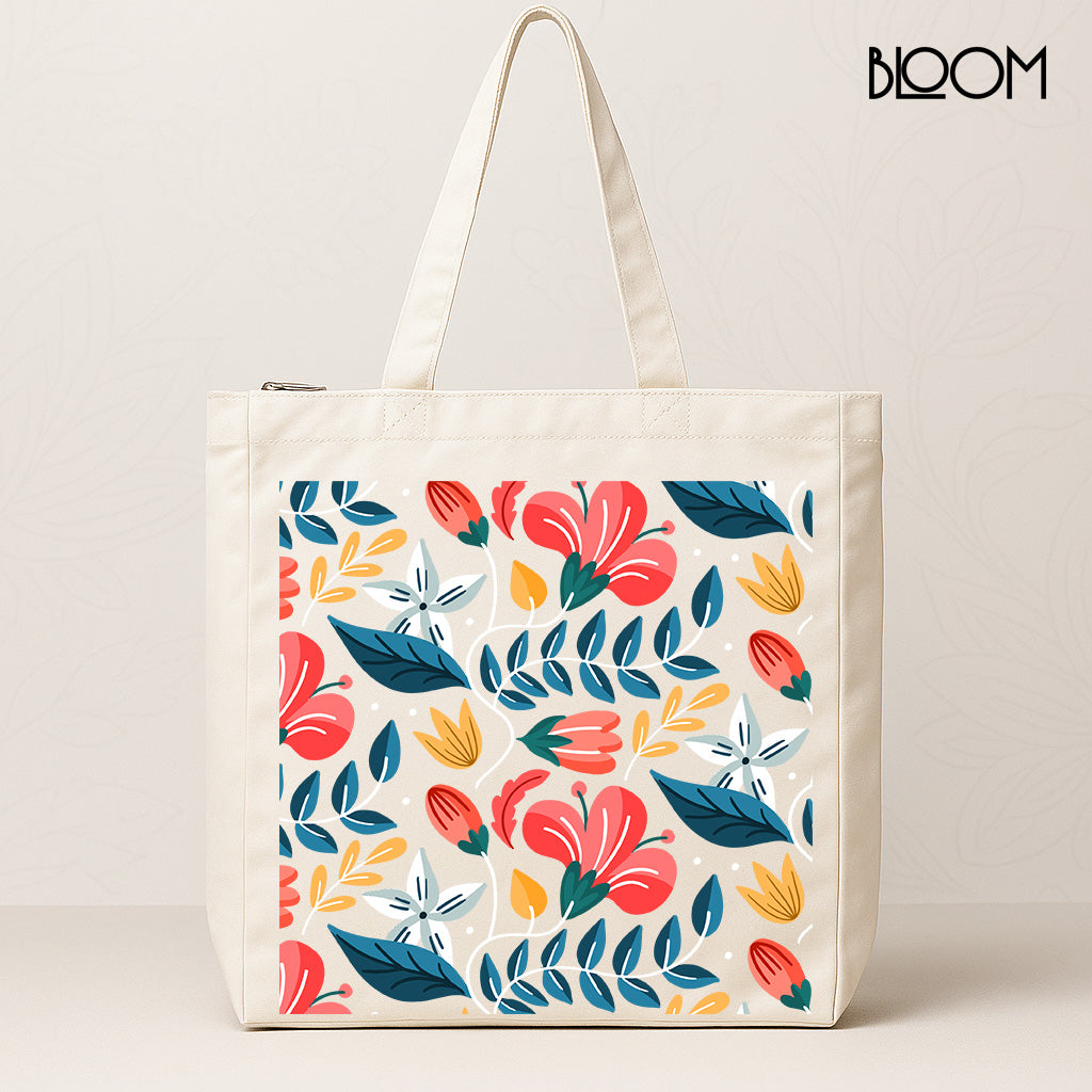 Spring Petals Pattern Tote