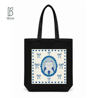Blue Ribbon canvas tote bag - Regular Black | Bloom Bags BD