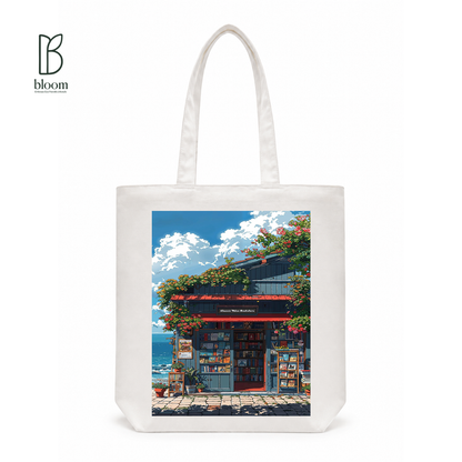 Classic Tides canvas tote bag - Regular White | Bloom Bags BD
