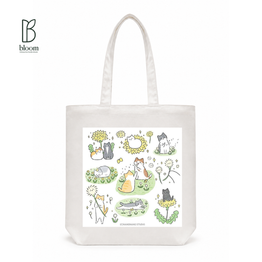 Dandelion Wishes canvas tote bag - Regular White | Bloom Bags BD