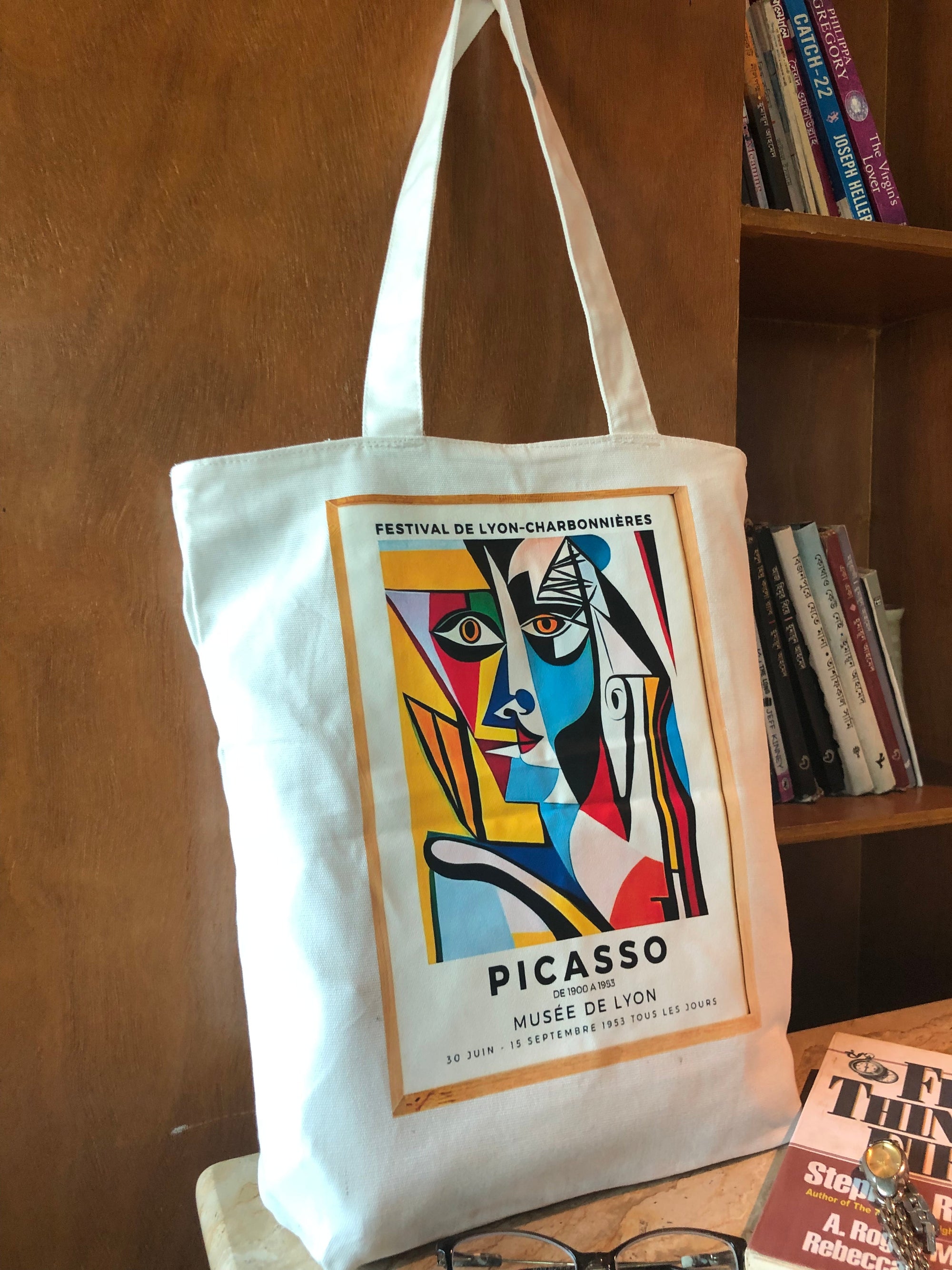 Fragmented Muse canvas tote bag - lifestyle photo | Bloom Bags BD