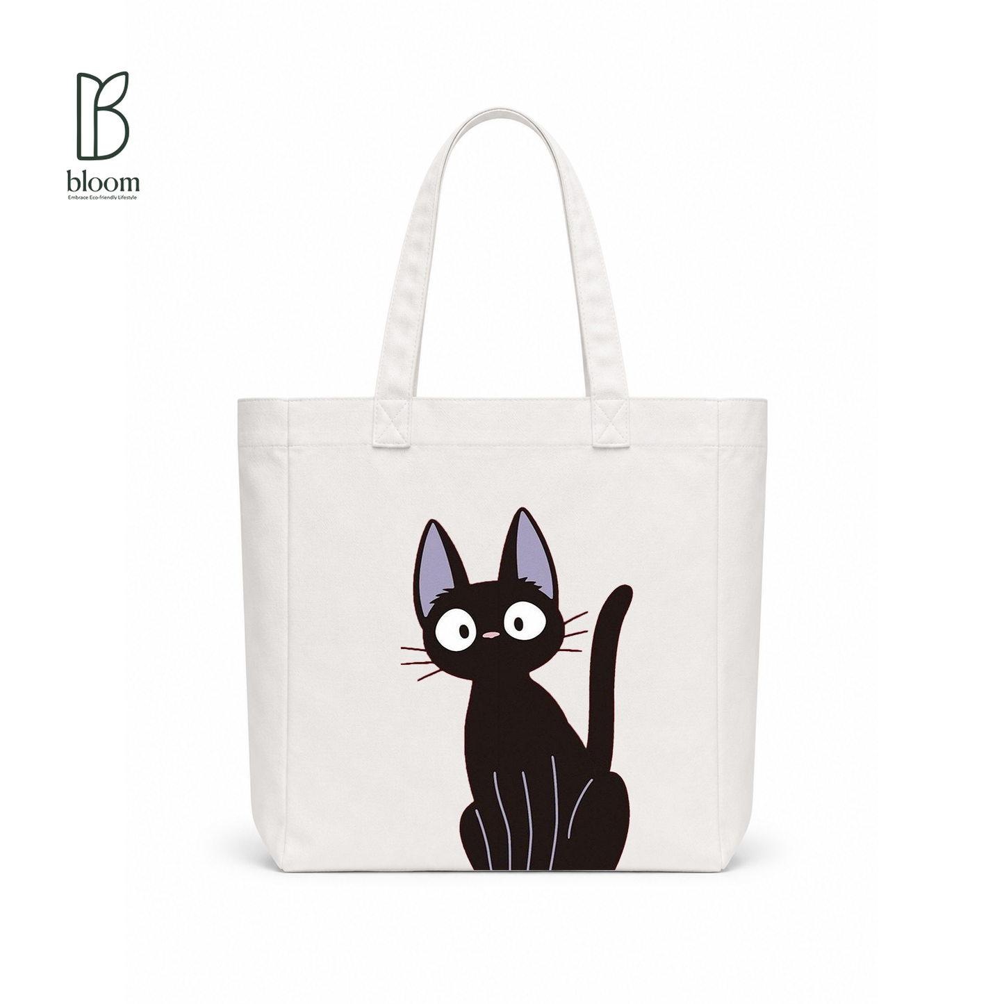 Jiji canvas tote bag - Square White | Bloom Bags BD