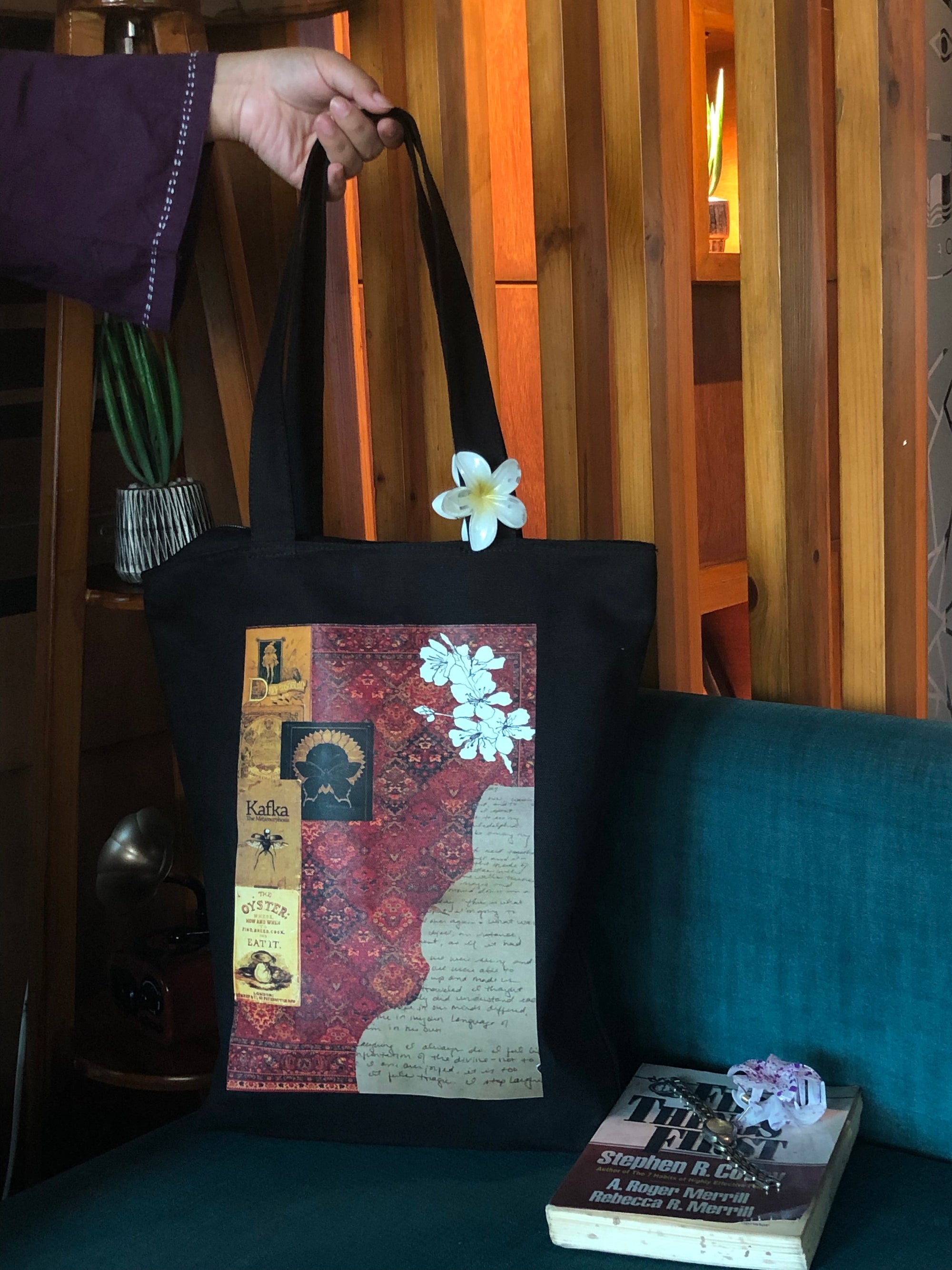 Kafka Metamorphosis canvas tote bag - lifestyle photo | Bloom Bags BD