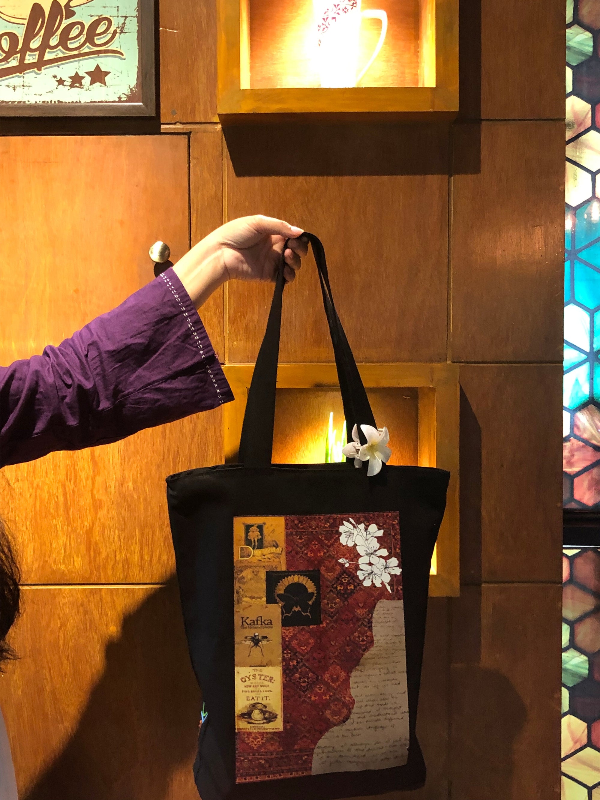 Kafka Metamorphosis canvas tote bag - lifestyle photo | Bloom Bags BD