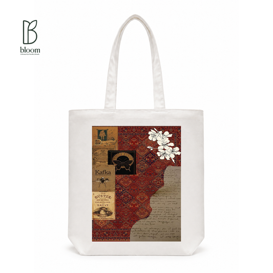 Kafka Metamorphosis canvas tote bag - Regular White | Bloom Bags BD