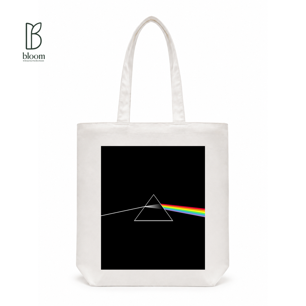 Prism Spectrum canvas tote bag - Regular White | Bloom Bags BD