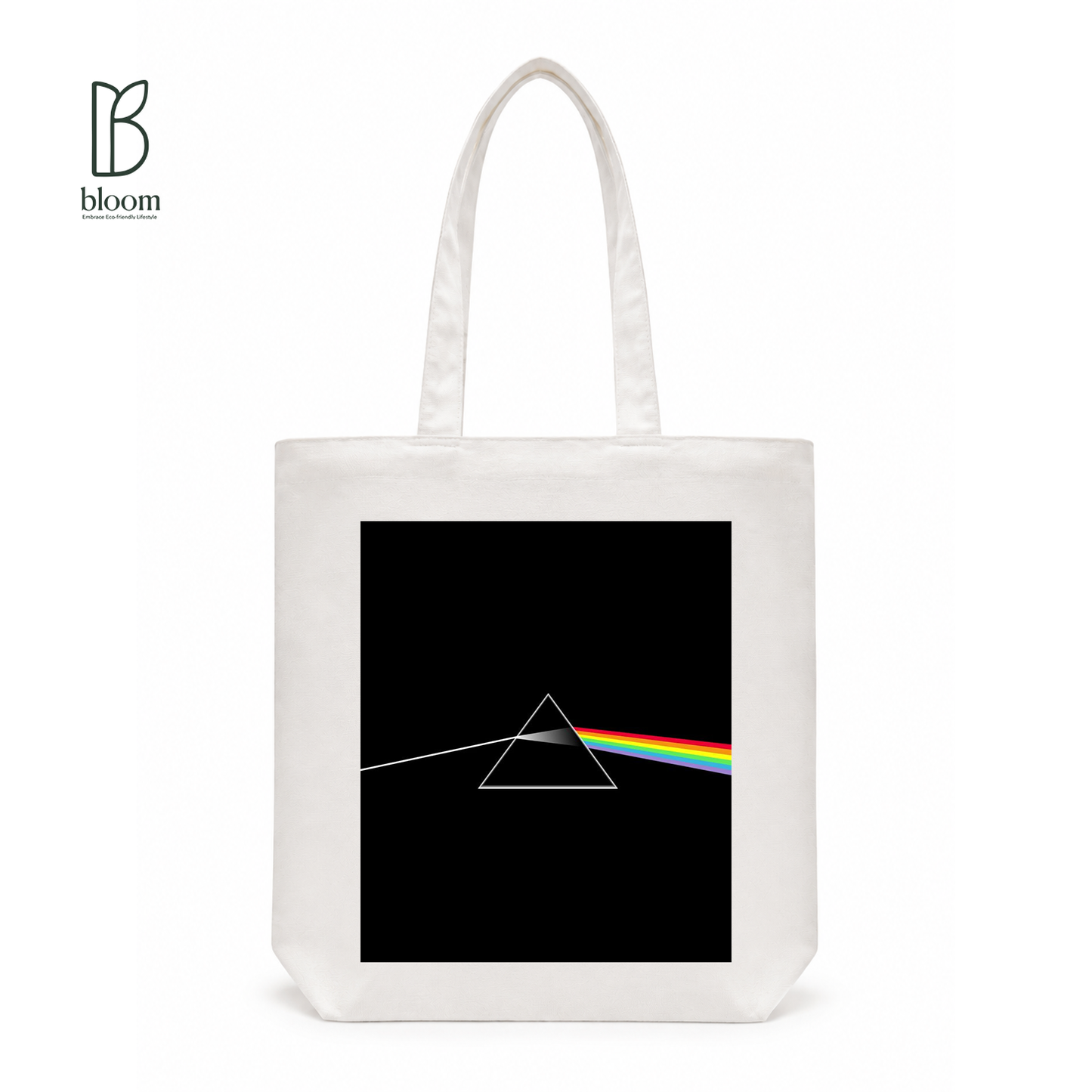 Prism Spectrum canvas tote bag - Regular White | Bloom Bags BD