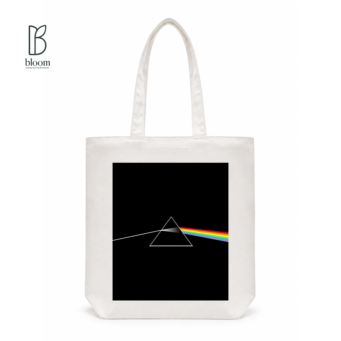 Prism Spectrum canvas tote bag - Regular White | Bloom Bags BD