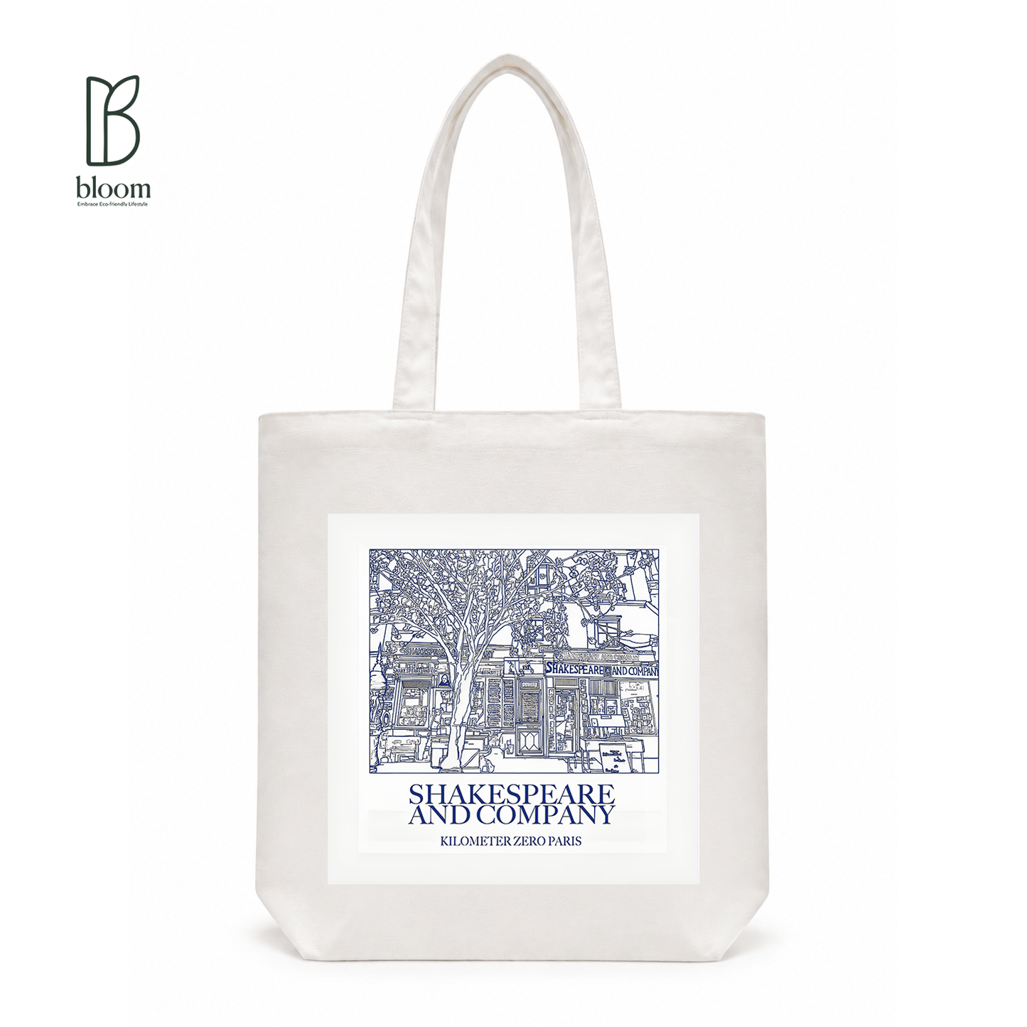 Shakespeare and Co. Paris canvas tote bag - Regular White | Bloom Bags BD