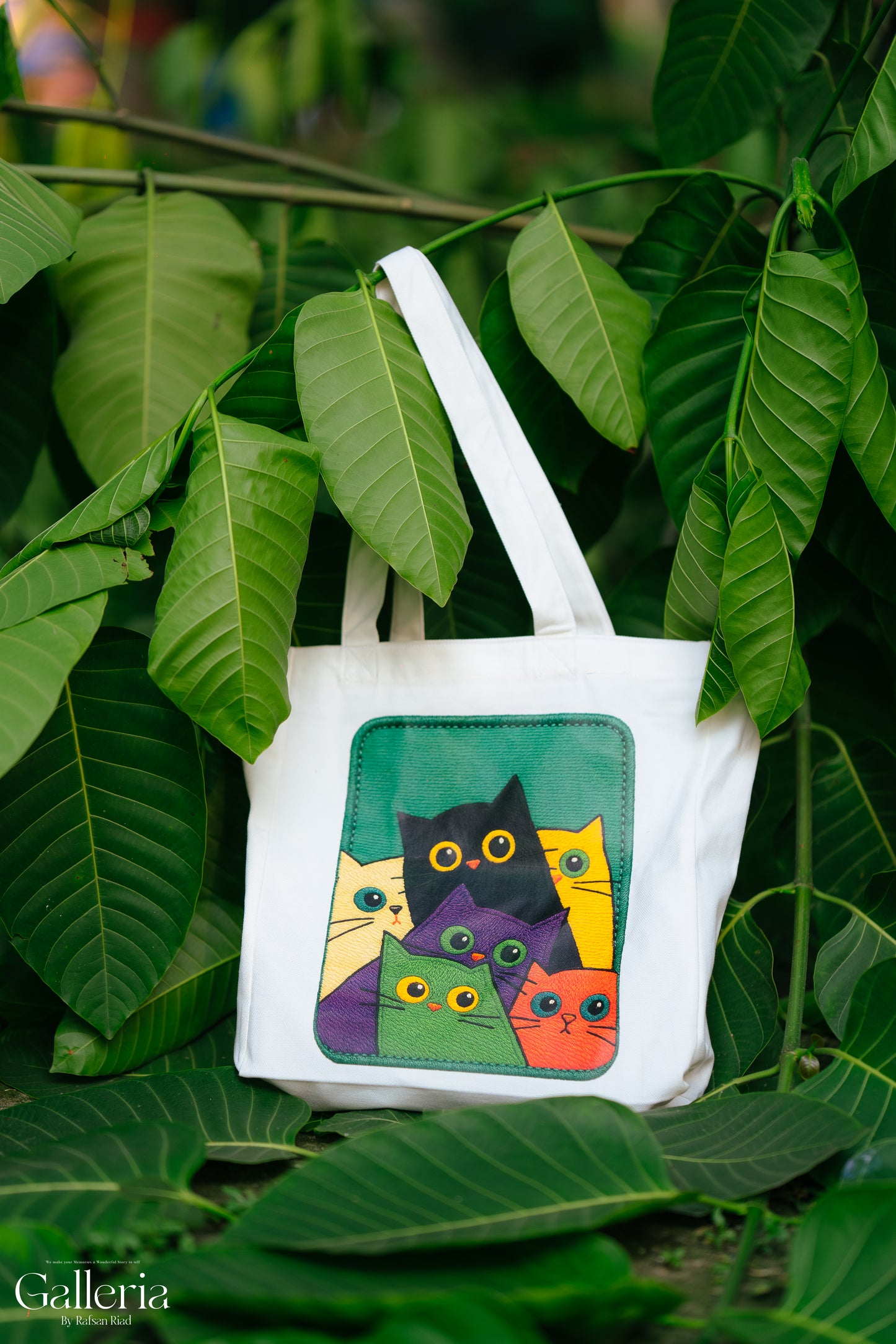 Rainbow Cat Squad Canvas Tote Bag