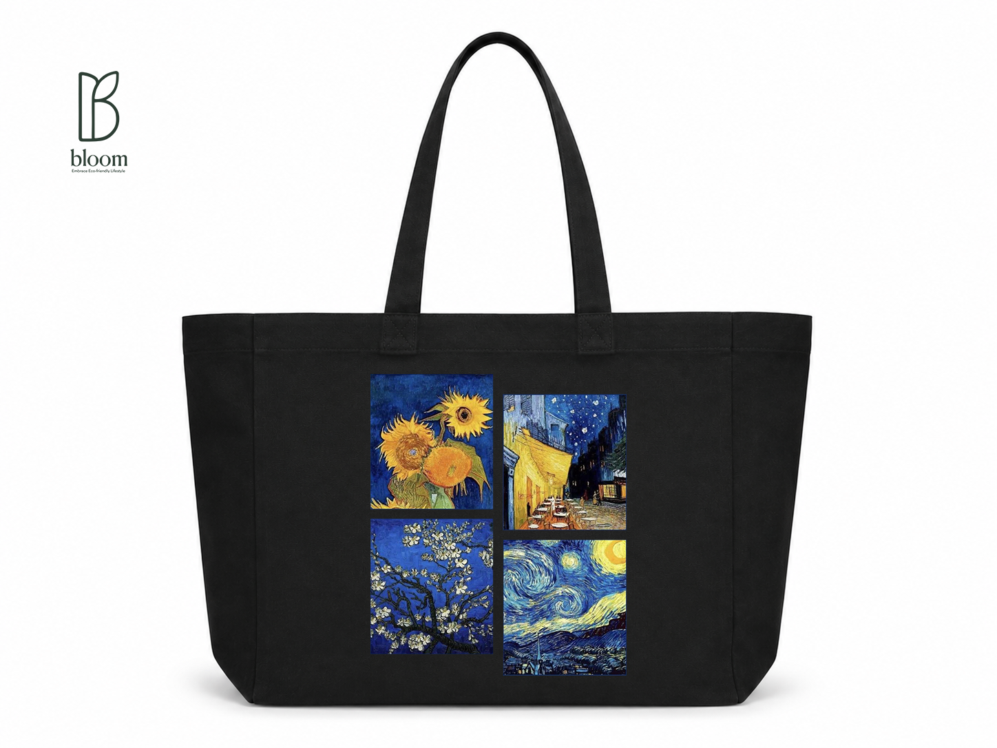 Van Gogh Gallery canvas tote bag - Extended Black | Bloom Bags BD