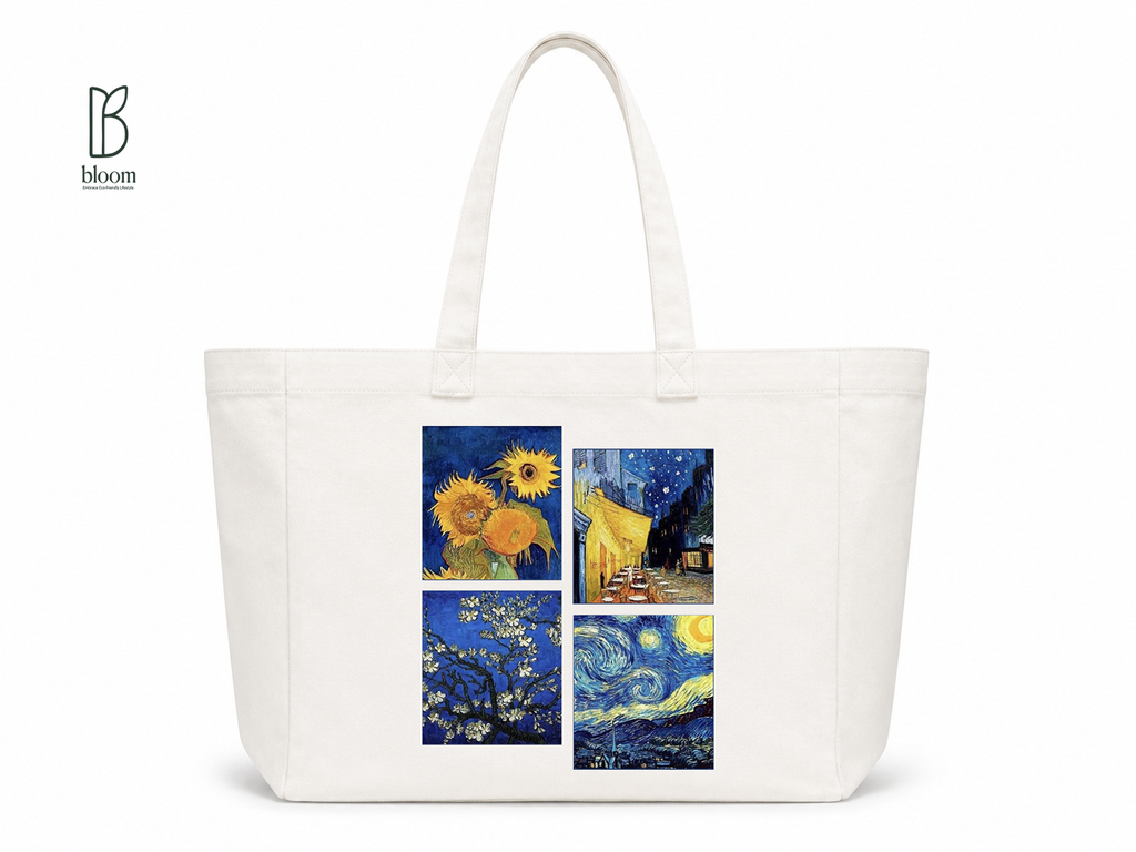Van Gogh Gallery canvas tote bag - Extended White | Bloom Bags BD