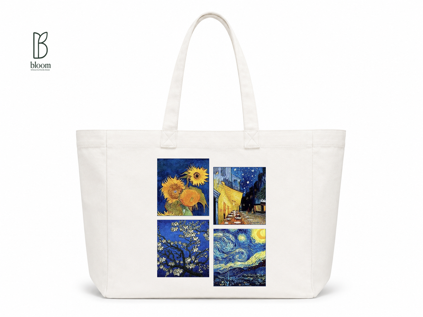 Van Gogh Gallery canvas tote bag - Extended White | Bloom Bags BD