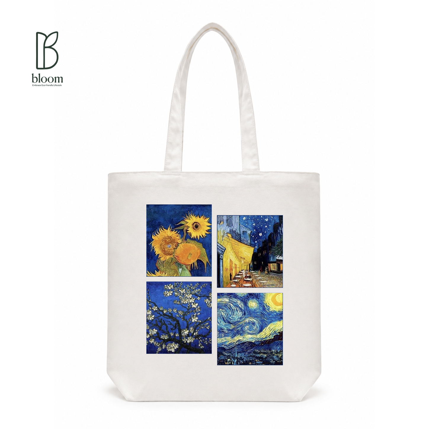 Van Gogh Gallery canvas tote bag - Regular White | Bloom Bags BD