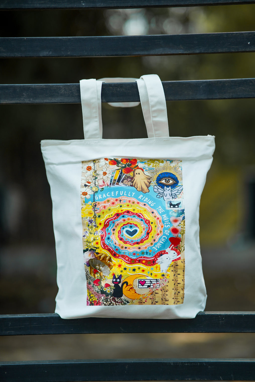 Waves of Change canvas tote bag - lifestyle photo | Bloom Bags BD